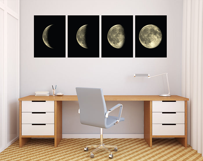 Set Of 4 Moon Phases Wall Decals