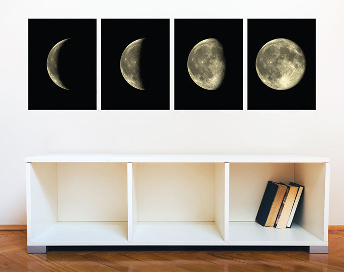 Set Of 4 Moon Phases Wall Decals
