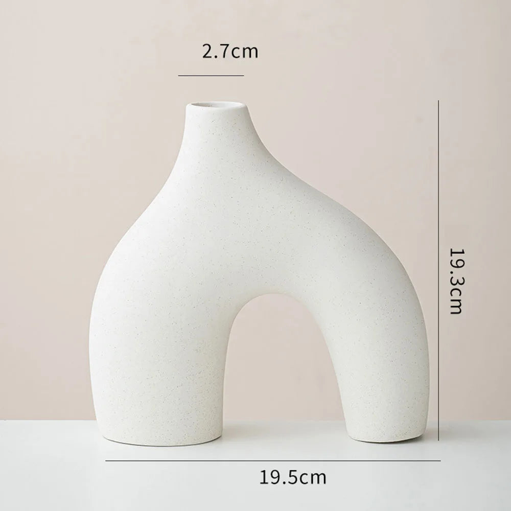 White Ceramic Vase Set