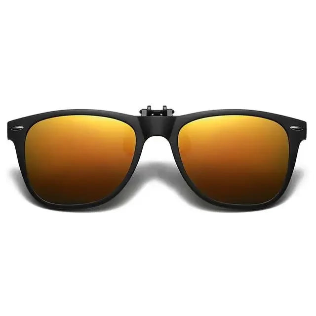 Polarized Clip-On Sunglasses – Anti-Glare Night Vision Driving Goggles, Vintage Square