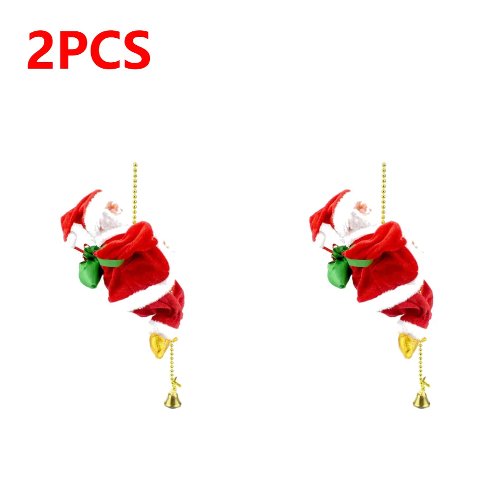Climbing Santa with Music Christmas Ornament