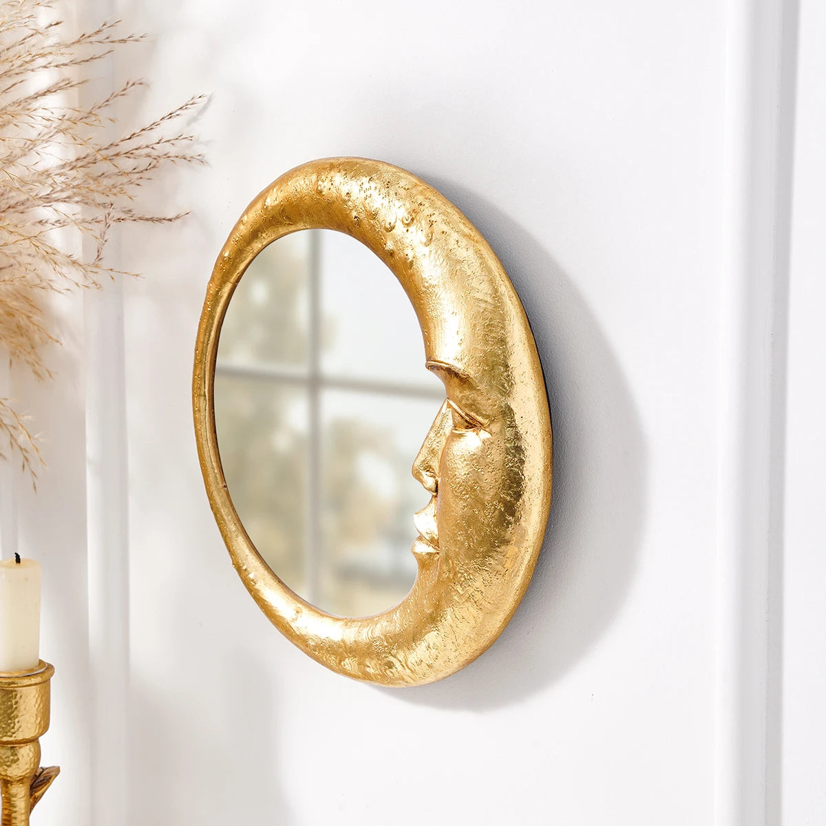 Half Moon Round Decorative Mirror
