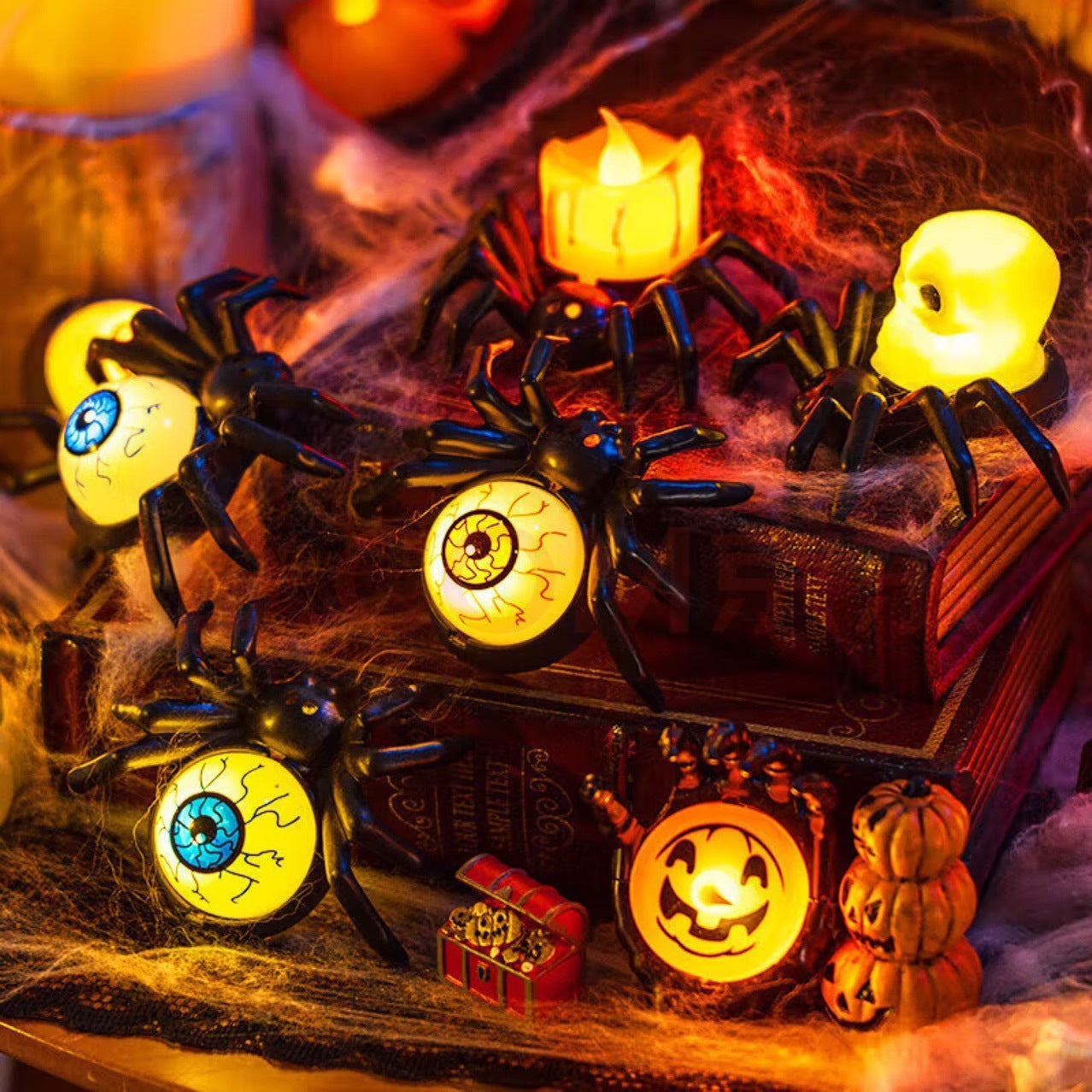 Halloween Lighted Spider Decoration