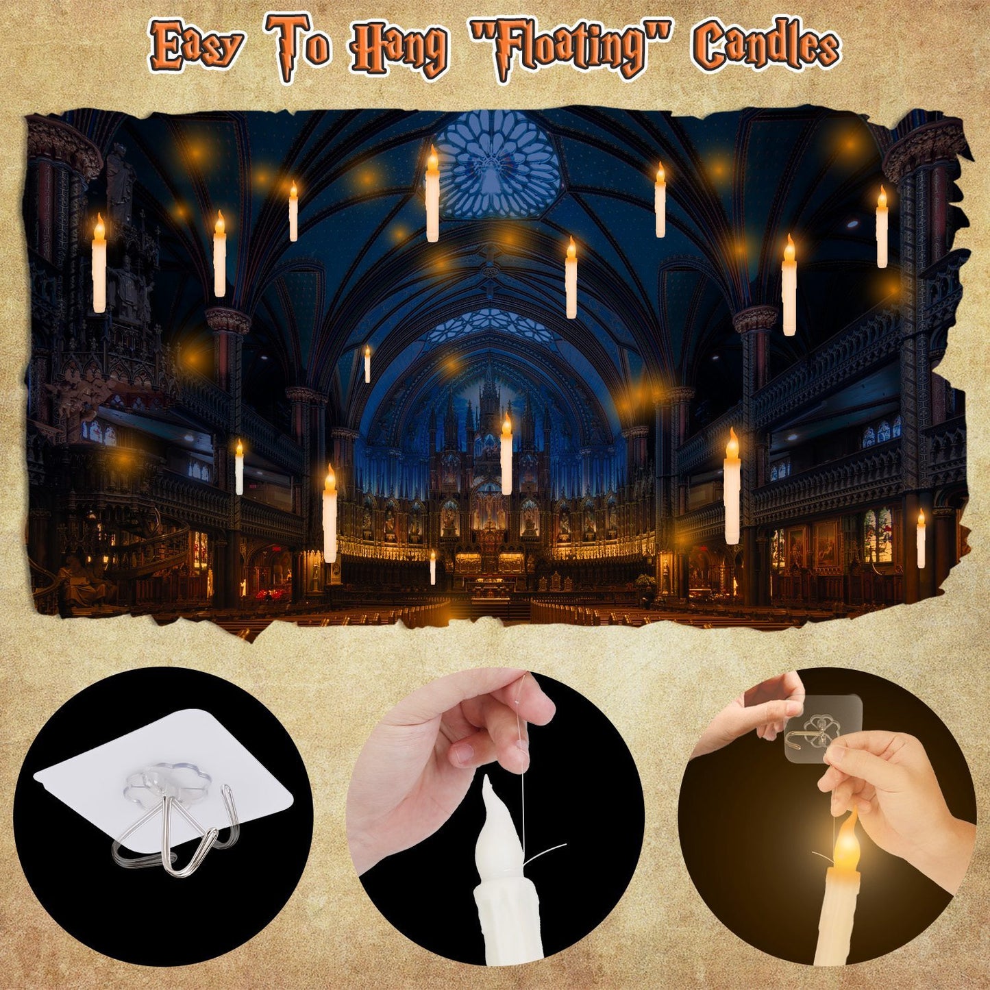Floating LED Candles Set with Magic Wand Remote – 12PCS Flameless Lights