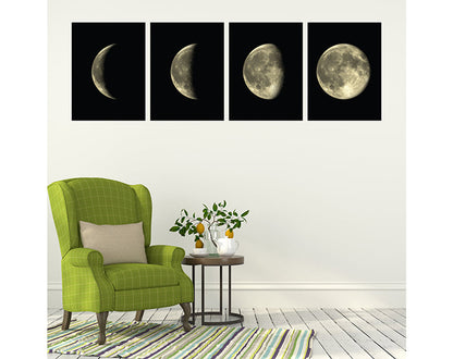 Set Of 4 Moon Phases Wall Decals