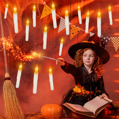 Floating LED Candles Set with Magic Wand Remote – 12PCS Flameless Lights
