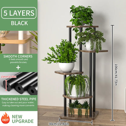 Wooden Multi-Tier Plant Stand