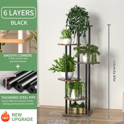 Wooden Multi-Tier Plant Stand