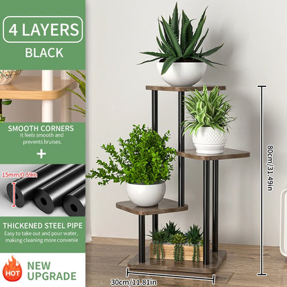 Wooden Multi-Tier Plant Stand