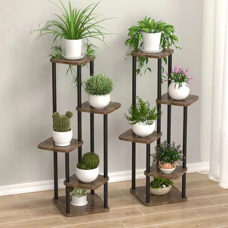 Wooden Multi-Tier Plant Stand