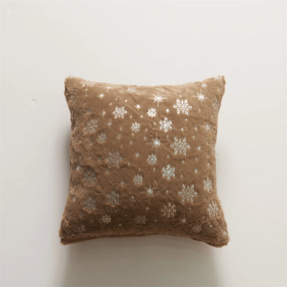 Snowflakes Christmas Throw Pillow Plush Cushion