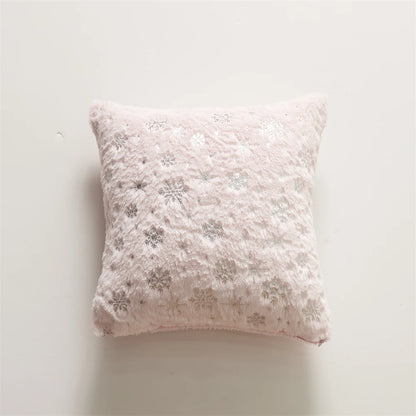 Snowflakes Christmas Throw Pillow Plush Cushion