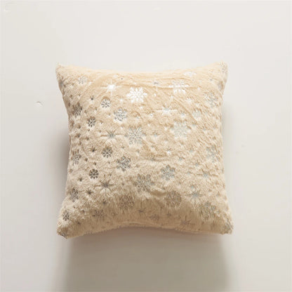 Snowflakes Christmas Throw Pillow Plush Cushion
