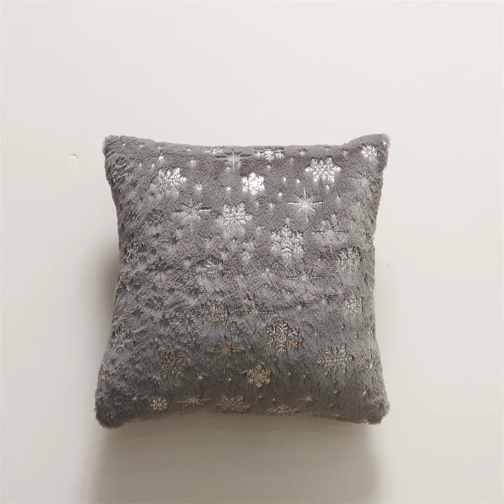 Snowflakes Christmas Throw Pillow Plush Cushion