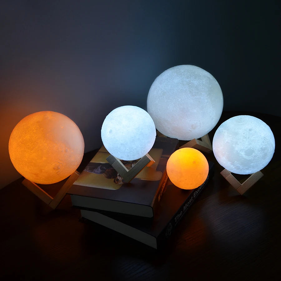 Color Changing 3D Moon Lamp