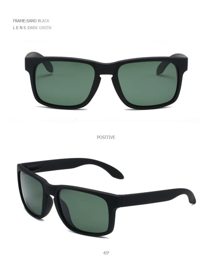 Classic Black Square Polarized Sunglasses – UV400 Sport & Fashion