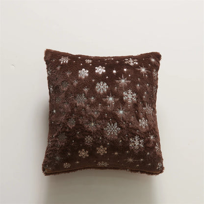 Snowflakes Christmas Throw Pillow Plush Cushion