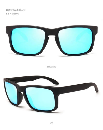 Classic Black Square Polarized Sunglasses – UV400 Sport & Fashion