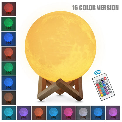 Color Changing 3D Moon Lamp