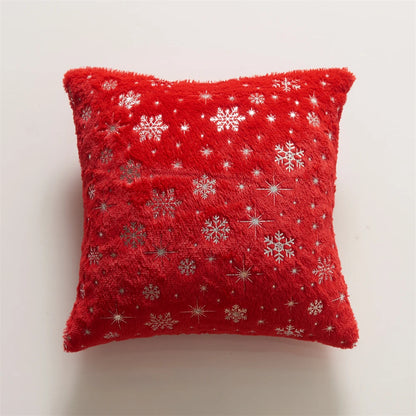 Snowflakes Christmas Throw Pillow Plush Cushion