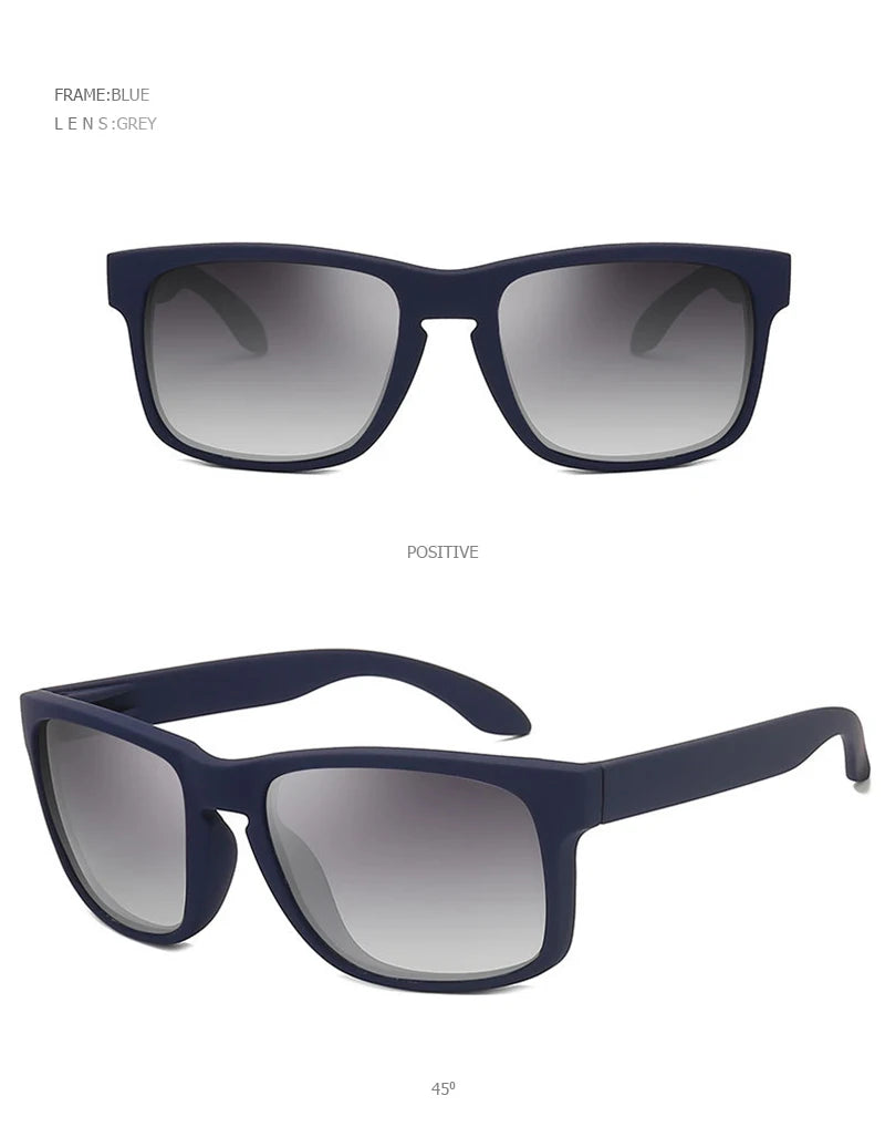 Classic Black Square Polarized Sunglasses – UV400 Sport & Fashion
