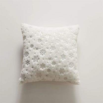 Snowflakes Christmas Throw Pillow Plush Cushion