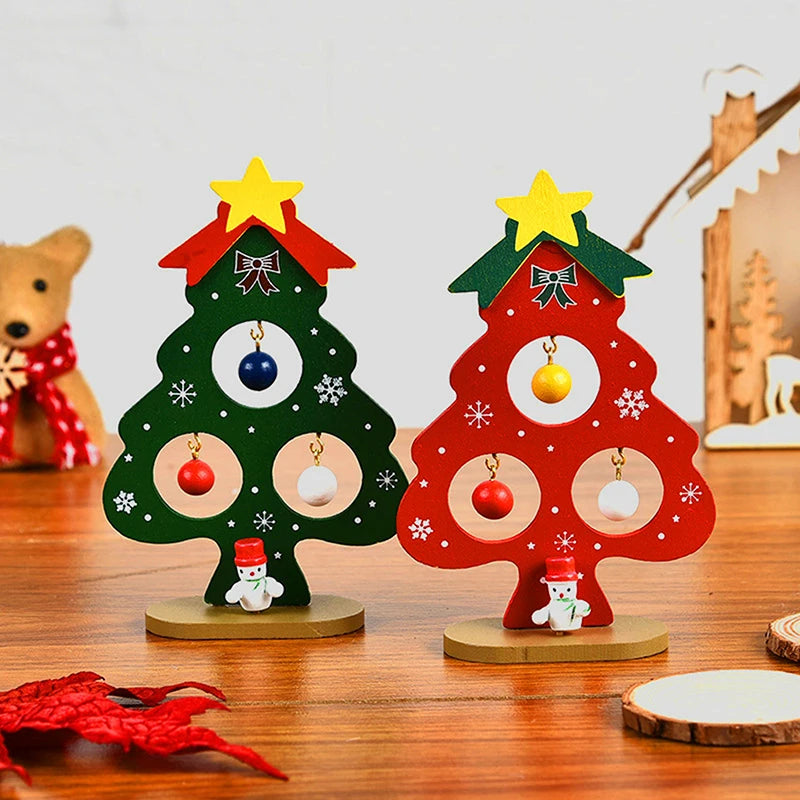 Christmas Tree DIY Stereo Wooden Set