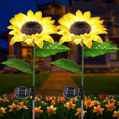 Solar Sunflower Lights