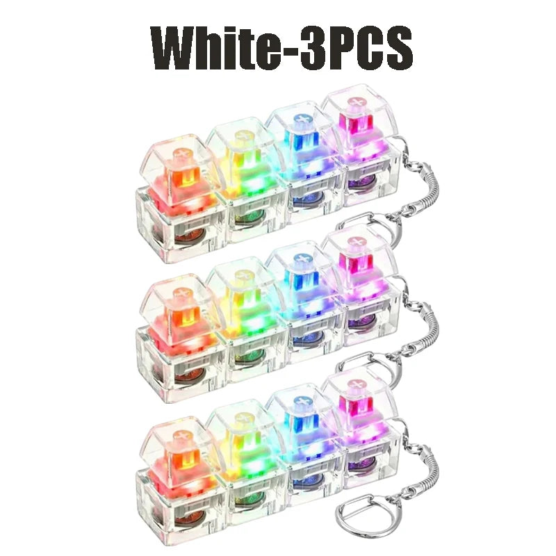 LED Light Up Keychain Fidget Toy Keyboard Clicker