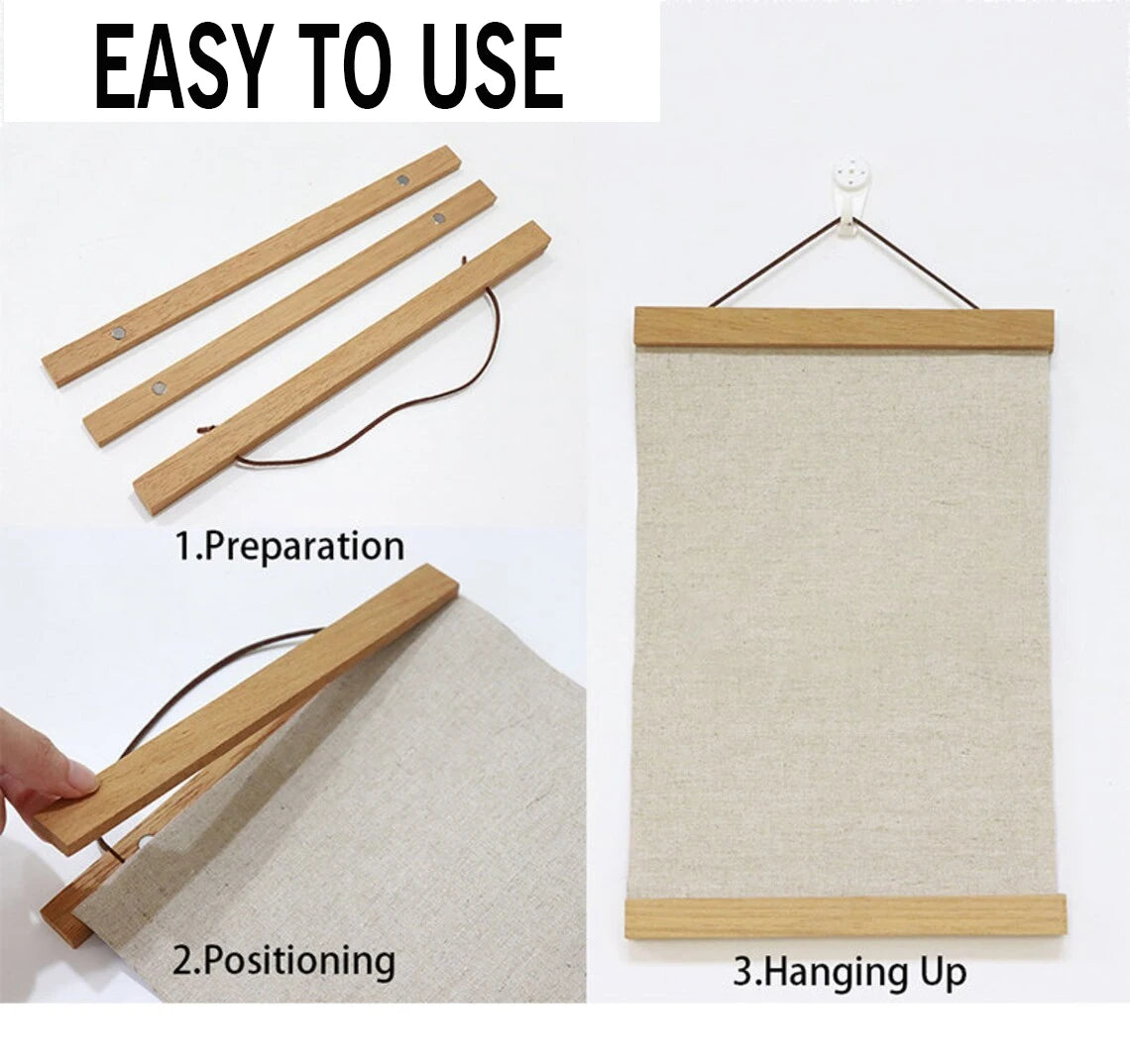 Minimalist Wooden Poster Hanger