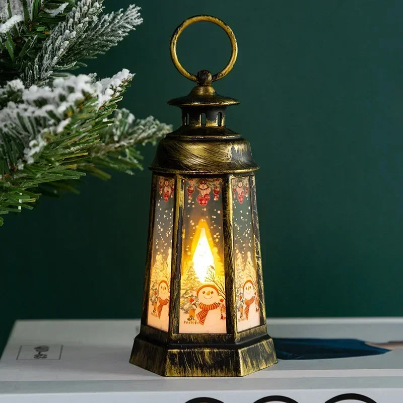 Lighted Christmas Snow Globe Lantern