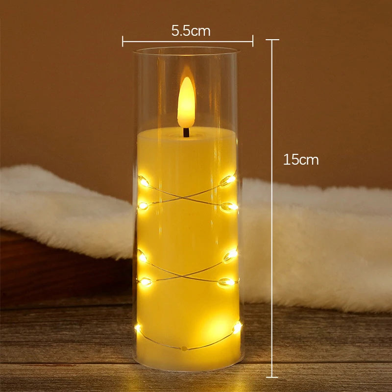 Flameless LED Candles Star String