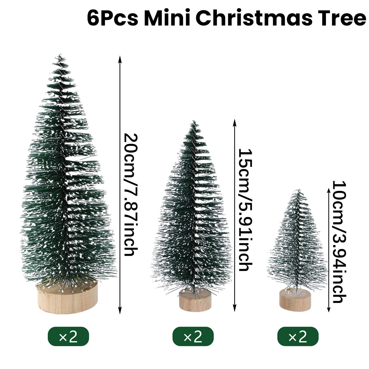 Artificial Mini Wooden Tabletop Christmas Tree