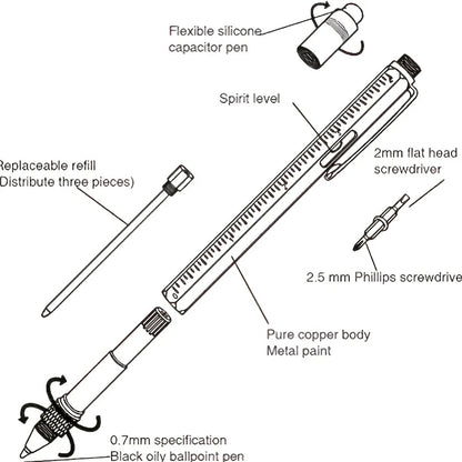 7 In 1 Multi-tool Pen for Engineers