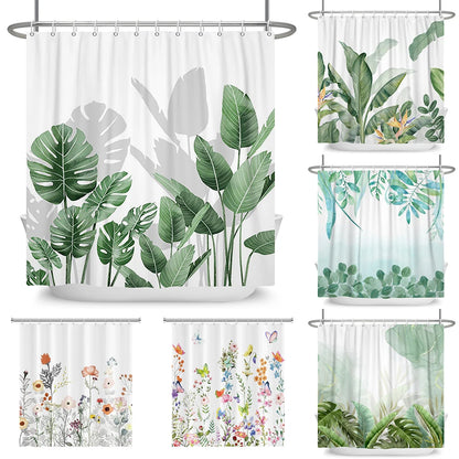 Tropical Leaf Shower Curtain