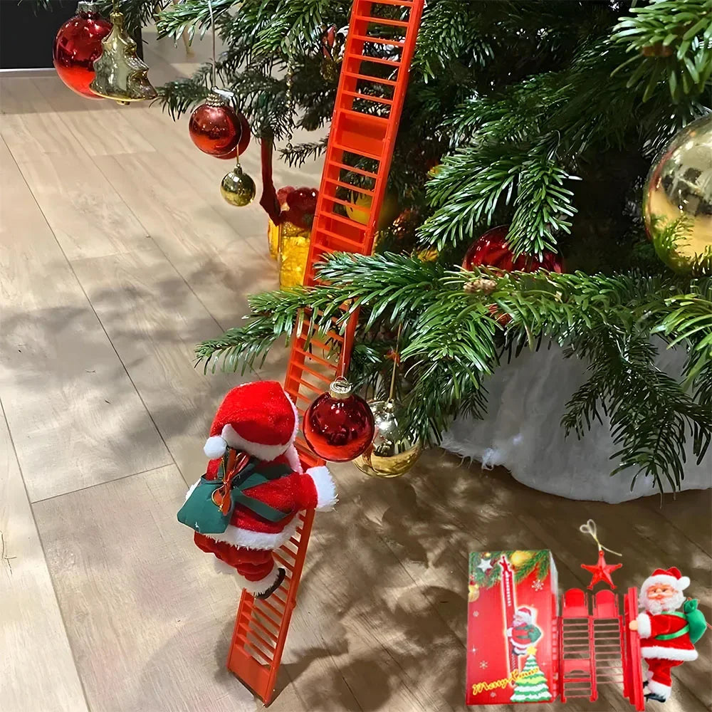 Electric Climbing Ladder Santa Claus with Music