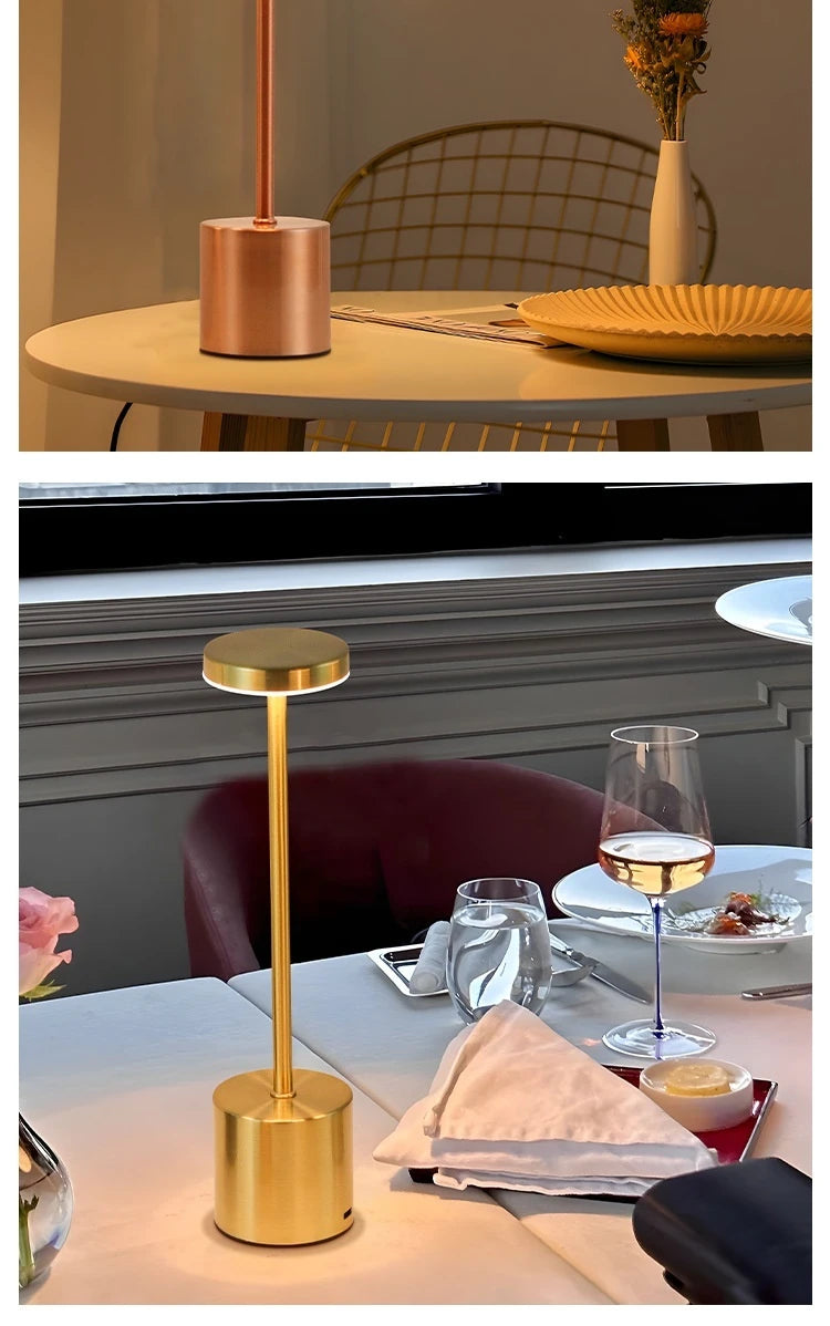 Cordless LED Table Lamp with 3-Color Dimming