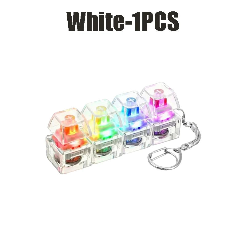 LED Light Up Keychain Fidget Toy Keyboard Clicker