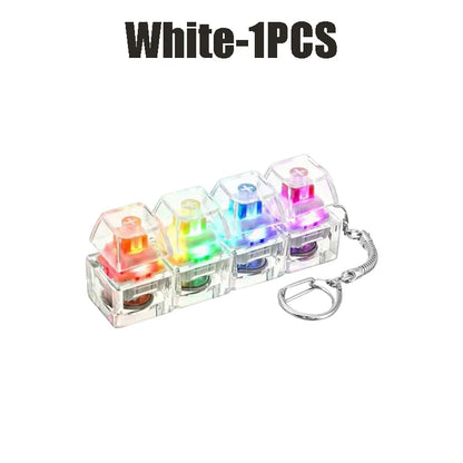 LED Light Up Keychain Fidget Toy Keyboard Clicker
