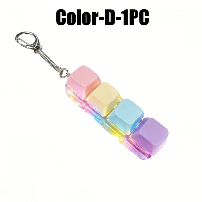 LED Light Up Keychain Fidget Toy Keyboard Clicker