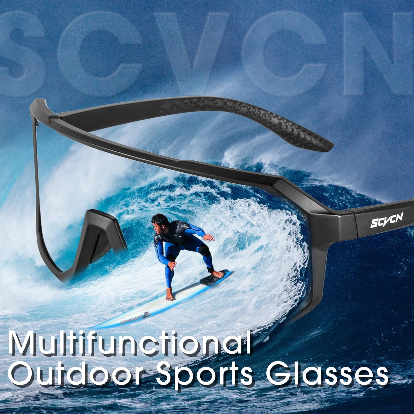 SCVCN Cycling Sunglasses – UV400 MTB Bike Goggles for Men & Women