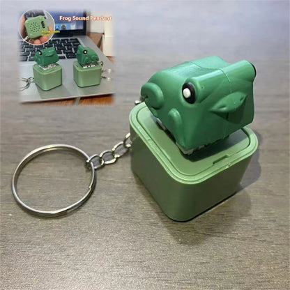 Funny Frog Duck Keychain Fidget Clicker with LED