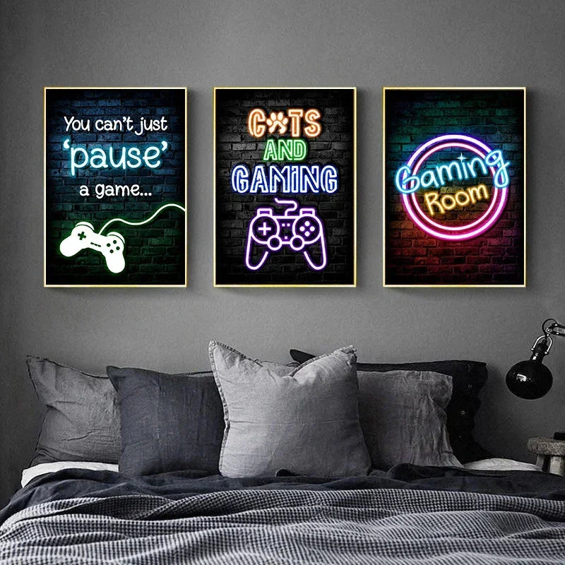 Gaming Neon Wall Art