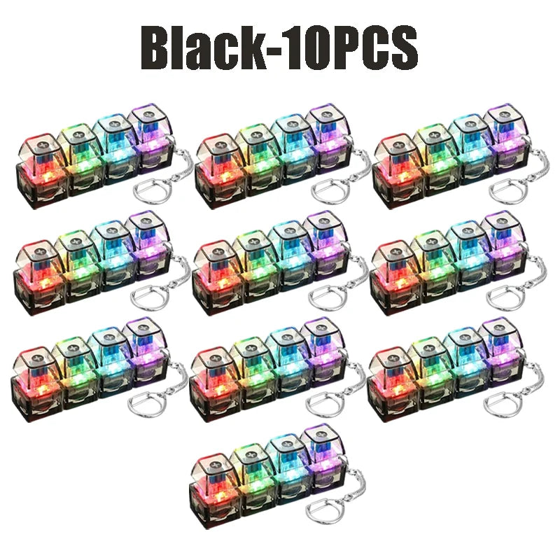 LED Light Up Keychain Fidget Toy Keyboard Clicker
