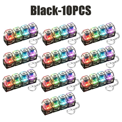 LED Light Up Keychain Fidget Toy Keyboard Clicker
