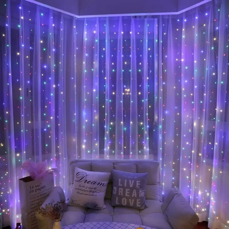 LED Curtain Fairy String Lights Decoration