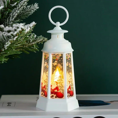 Lighted Christmas Snow Globe Lantern