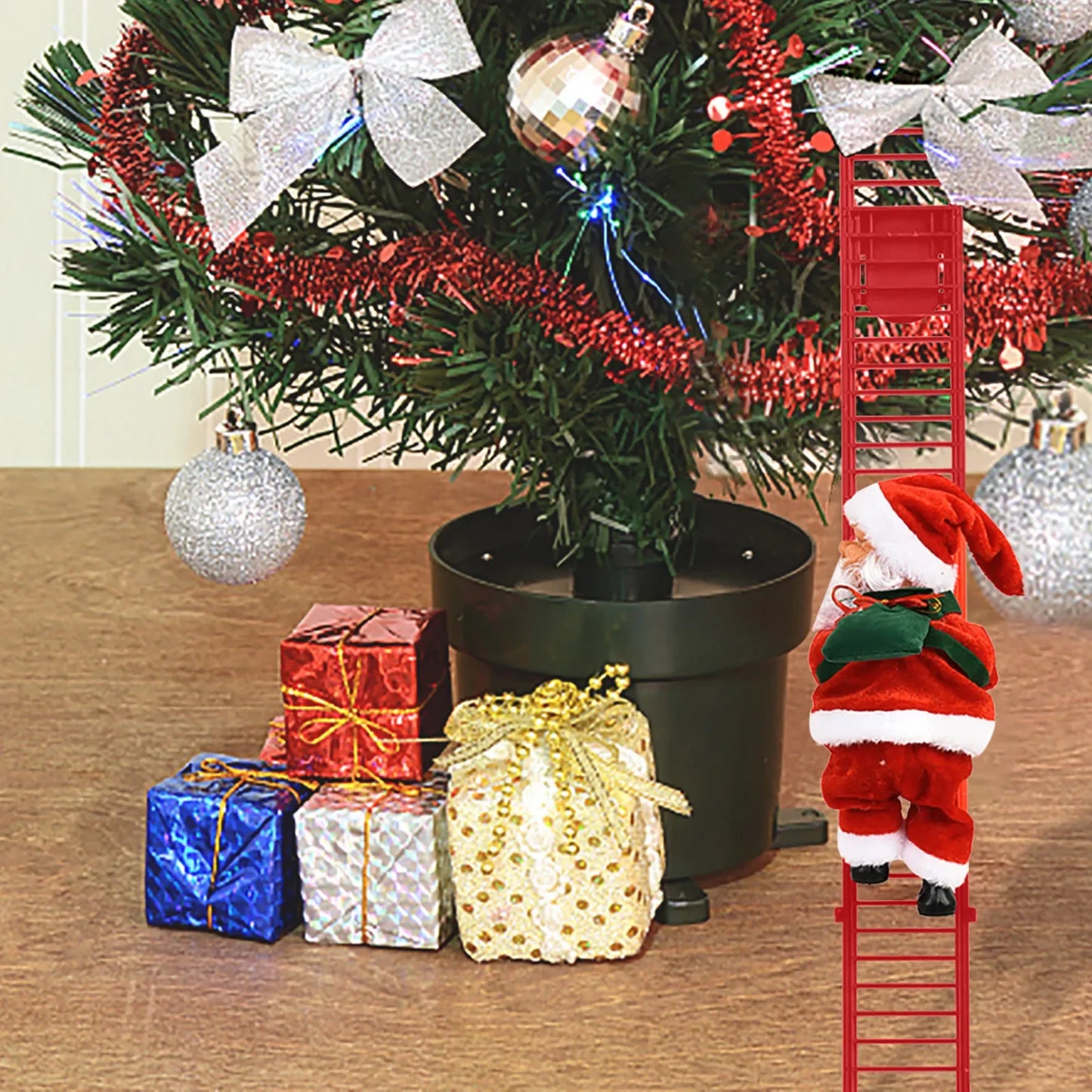 Electric Climbing Ladder Santa Claus with Music