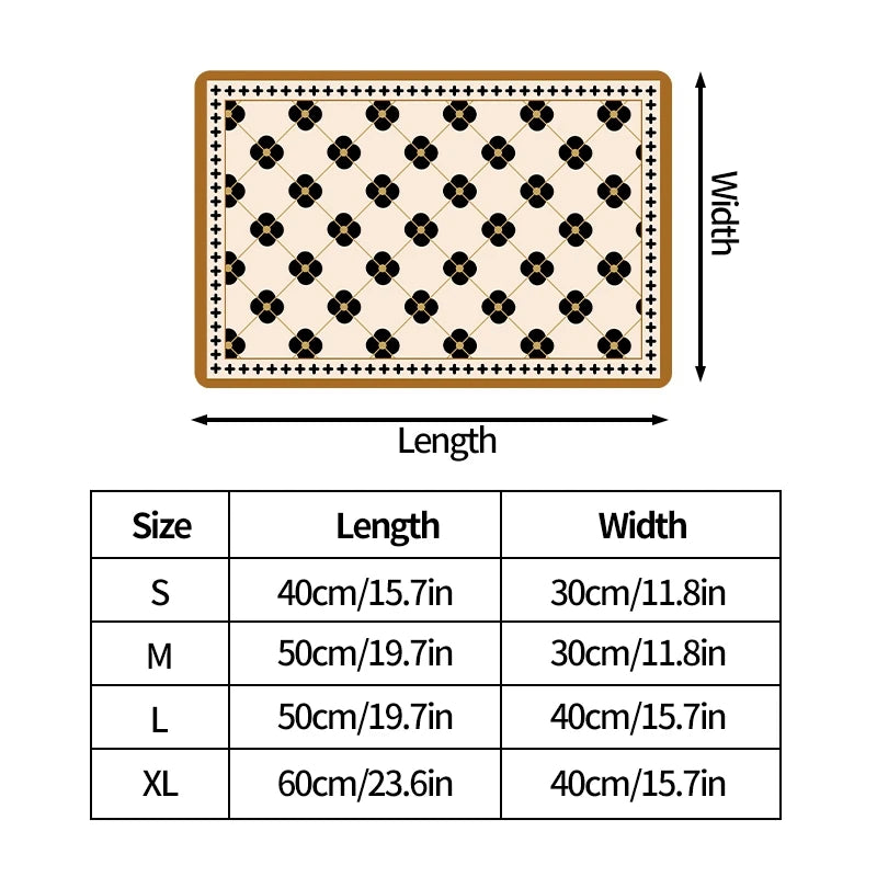 Printed Absorbent Dish Drying Mat