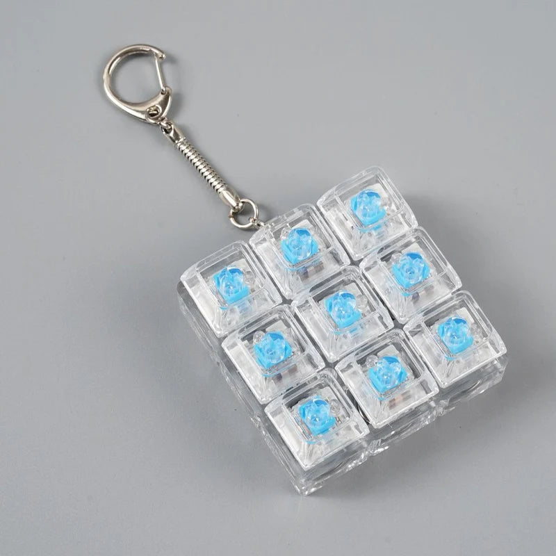 LED Light Up Keychain Fidget Toy Keyboard Clicker